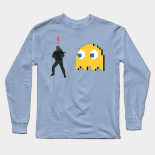 Metal Gear Solid Enemy Soldier Alert Clyde Ghost Pac Man Long Sleeve T-Shirt